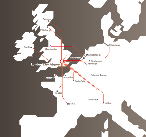 CityJet Destinations from London City Airport   -    New European destinations from London City Airport