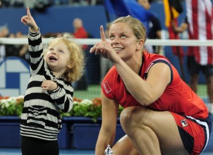 Clijsters and her daughter