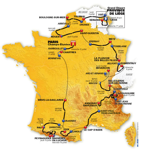 Tour de France 2012 - La route