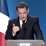 Nicolas Sarkozy on the press conference on 8th January